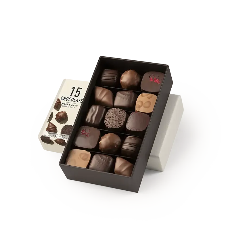 Box of dark and milk chocolate N°15 | CLUIZEL