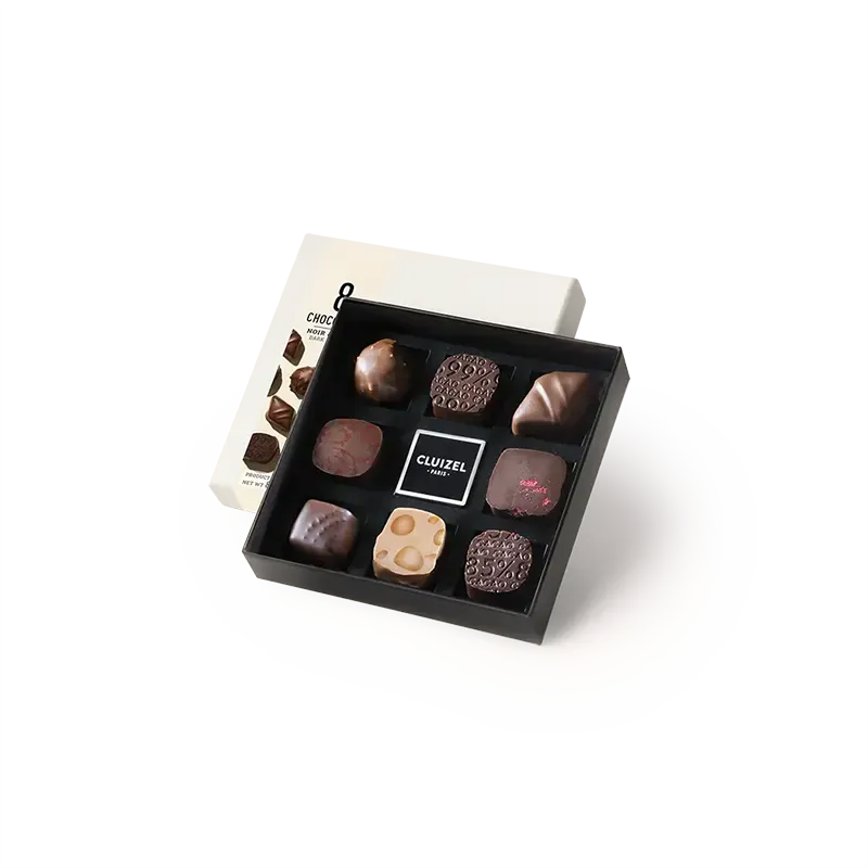 Box of dark and milk chocolate N°8 | CLUIZEL