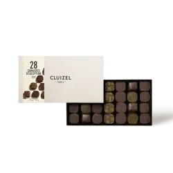 Ganaches d'Exception dark chocolate n°28 box | CLUIZEL