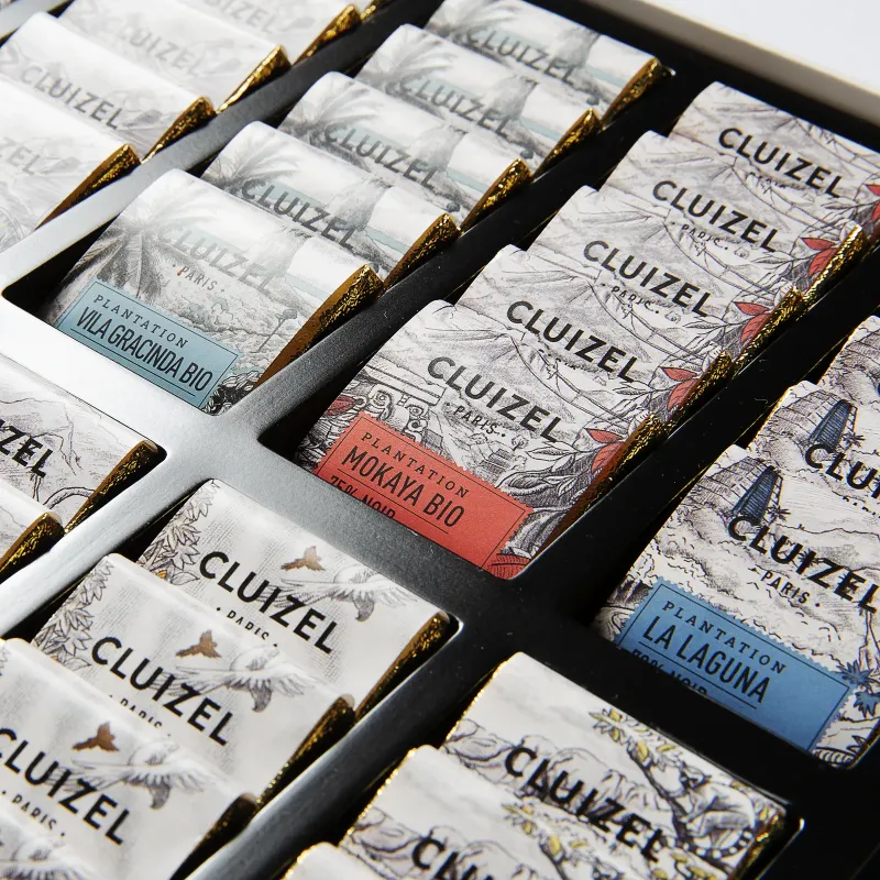 Box Plantation Chocolate Squares N° 50 | CLUIZEL