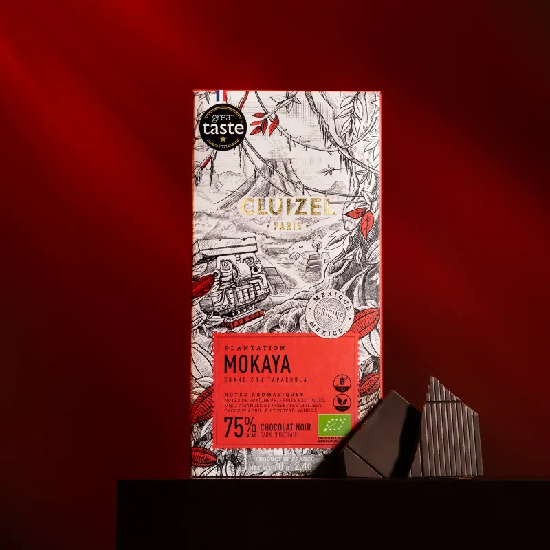 Tablette Plantation Mokaya chocolat noir 75% | CLUIZEL
