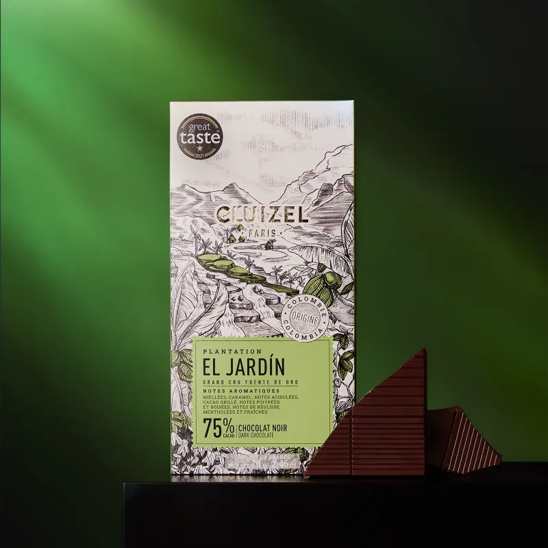 Tablette Plantation El Jardín chocolat Noir 75%| CLUIZEL