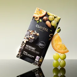Tablette Mendiant, chocolat noir 72% | CLUIZEL