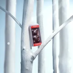 Ourson guimauve chocolat noir de noël