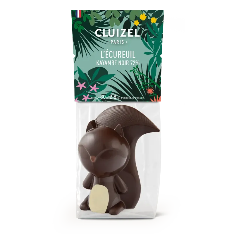 Ecureuil chocolat noir pâques | CLUIZEL