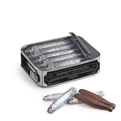 Box of dark chocolate sardines | CLUIZEL