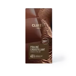 Praliné Croustillant milk chocolate bar 45%  | CLUIZEL