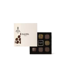 Ganaches d'Exception dark chocolate n°8 box | CLUIZEL