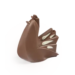 Poule au chocolat au lait garnie