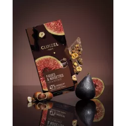 Fig & Caramelised Hazelnut bar 47% milk | CLUIZEL