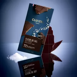 Tablette fleur de sel noir 72% | CLUIZEL