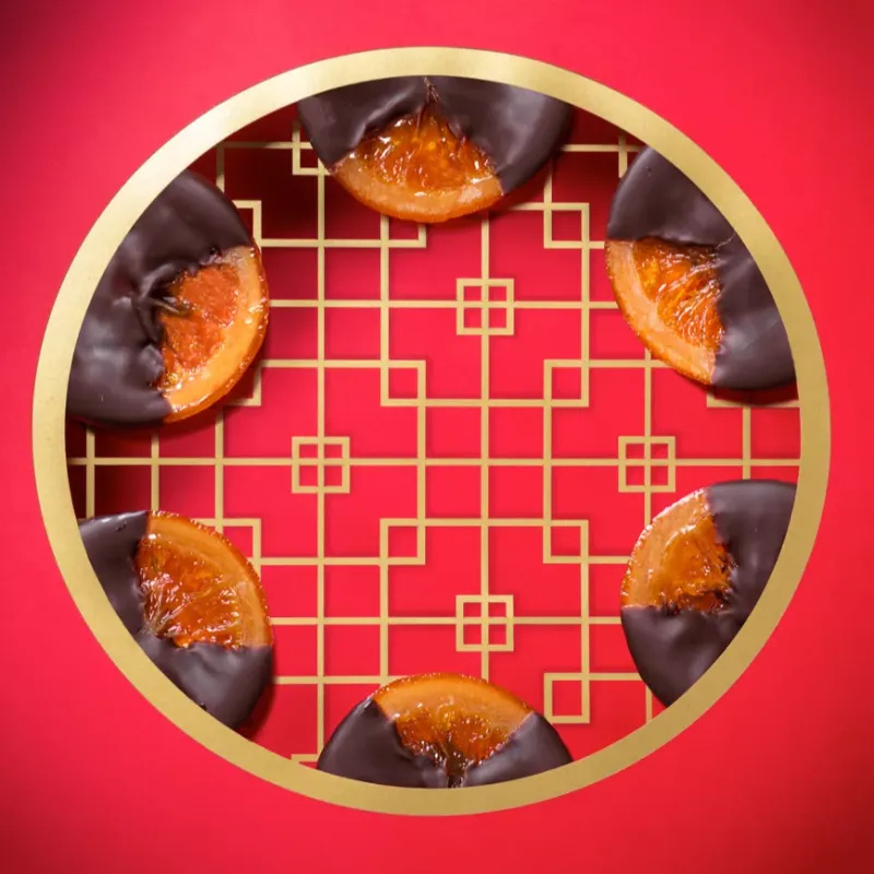 Demi-rondelles d'orange confites au chocolat noir | CLUIZEL