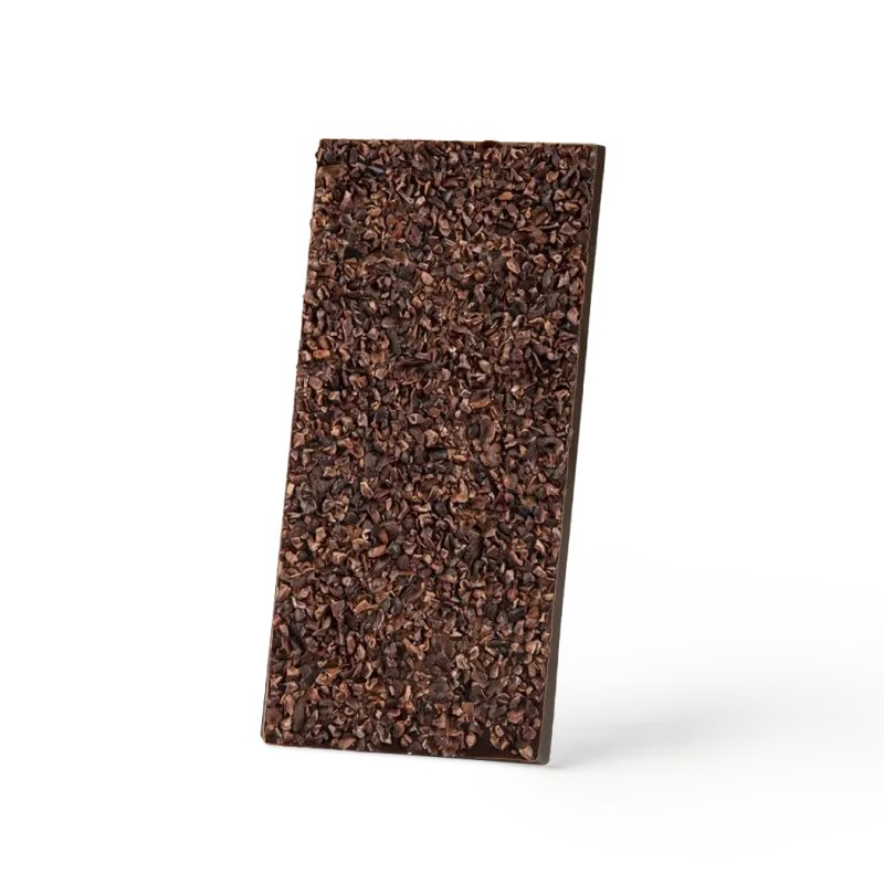 Cocoa nibs bar 72% dark chocolate | CLUIZEL
