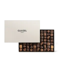 Coffret de chocolat praliné noir et lait n°70