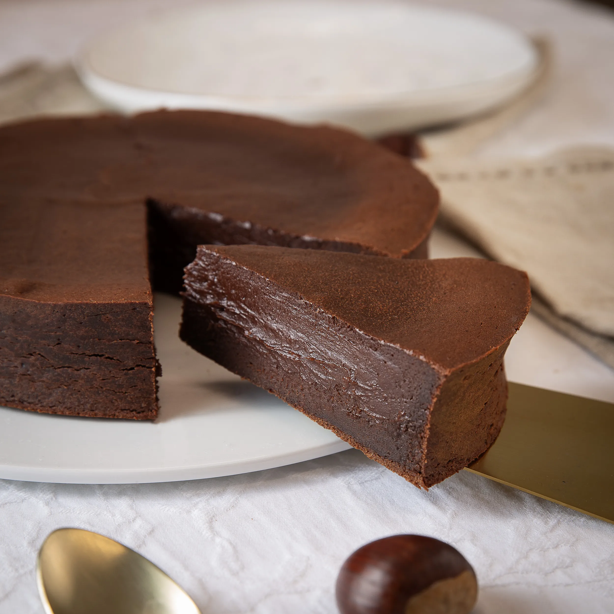Fondant au chocolat et crème de marron