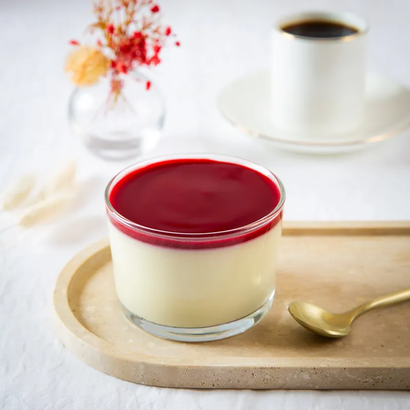 Panna Cotta au coulis de framboise